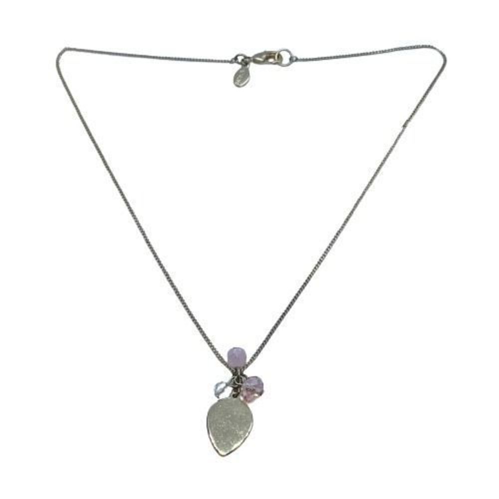Express 18” Gold Tone Dainty Chain Necklace w/ Rhinestone Dangles
